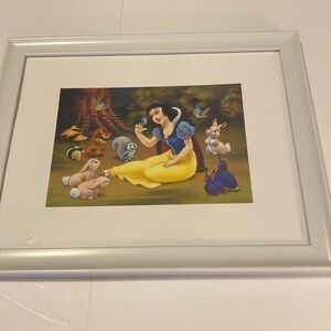 Disneys Snow White framed art white